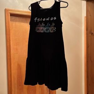 Friends the television series Black Sleeveless t-shirt dress Girl 6/6X pre-owned